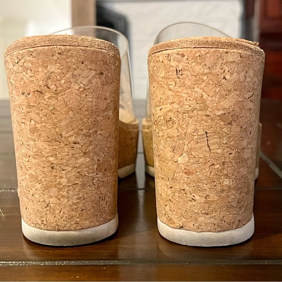 Dolce Vita Clear Strap Cork Platform Block Heel Sandals – Size 8.5 - Picture 4 of 8